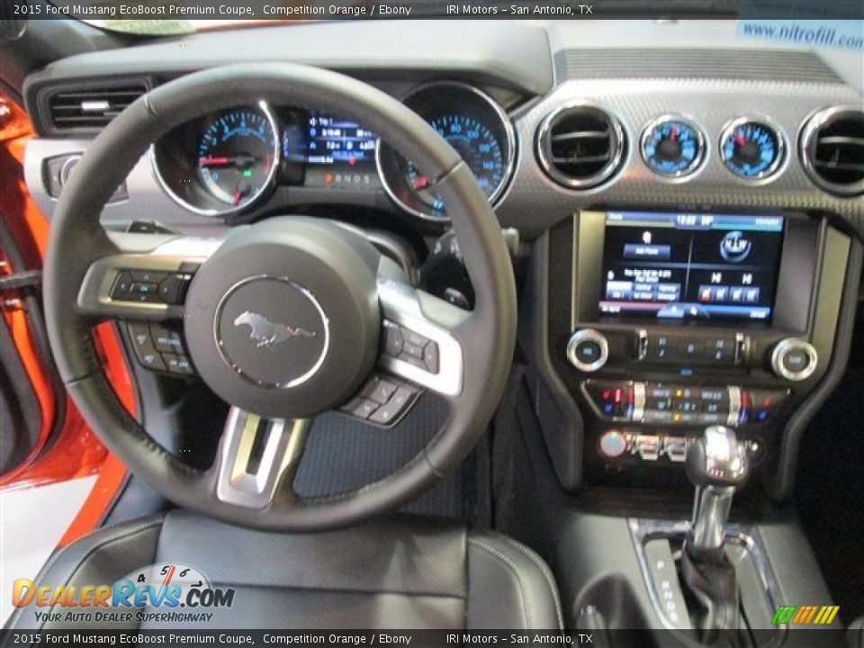 2015 Ford Mustang EcoBoost Premium Coupe Competition Orange / Ebony Photo #9