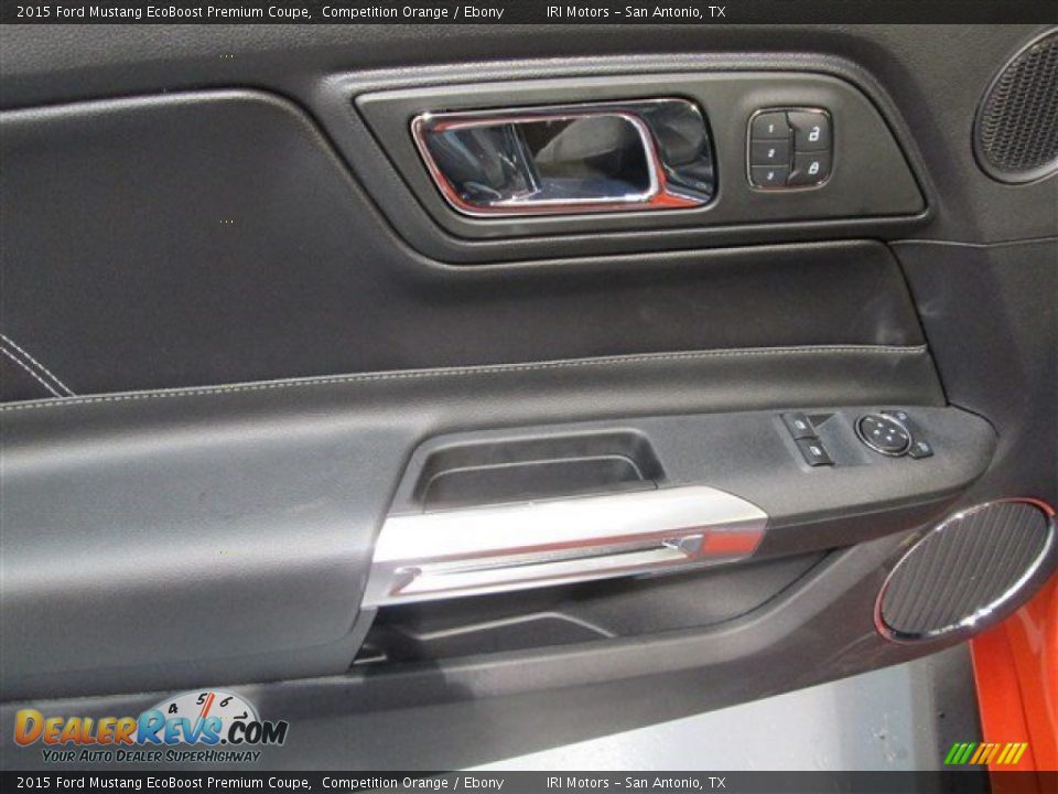 2015 Ford Mustang EcoBoost Premium Coupe Competition Orange / Ebony Photo #11