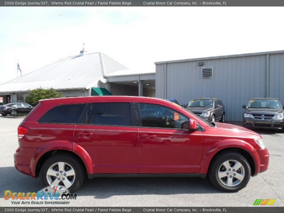 2009 Dodge Journey SXT Inferno Red Crystal Pearl / Pastel Pebble Beige Photo #10