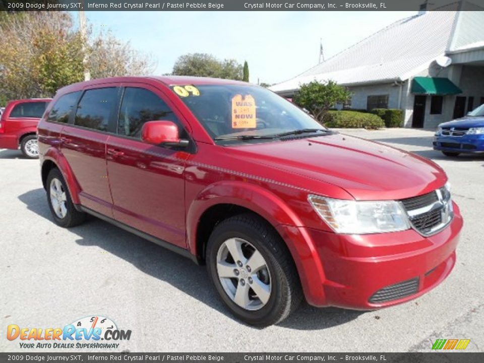 2009 Dodge Journey SXT Inferno Red Crystal Pearl / Pastel Pebble Beige Photo #11