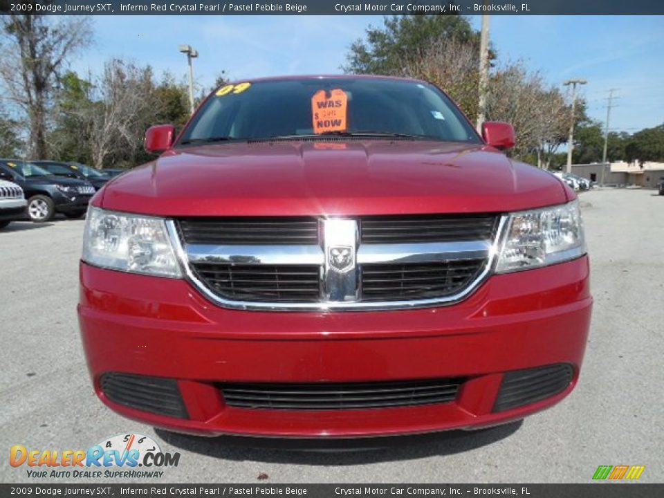 2009 Dodge Journey SXT Inferno Red Crystal Pearl / Pastel Pebble Beige Photo #14