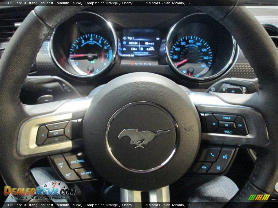 2015 Ford Mustang EcoBoost Premium Coupe Competition Orange / Ebony Photo #17