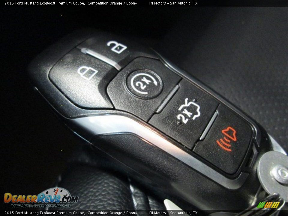 2015 Ford Mustang EcoBoost Premium Coupe Competition Orange / Ebony Photo #20