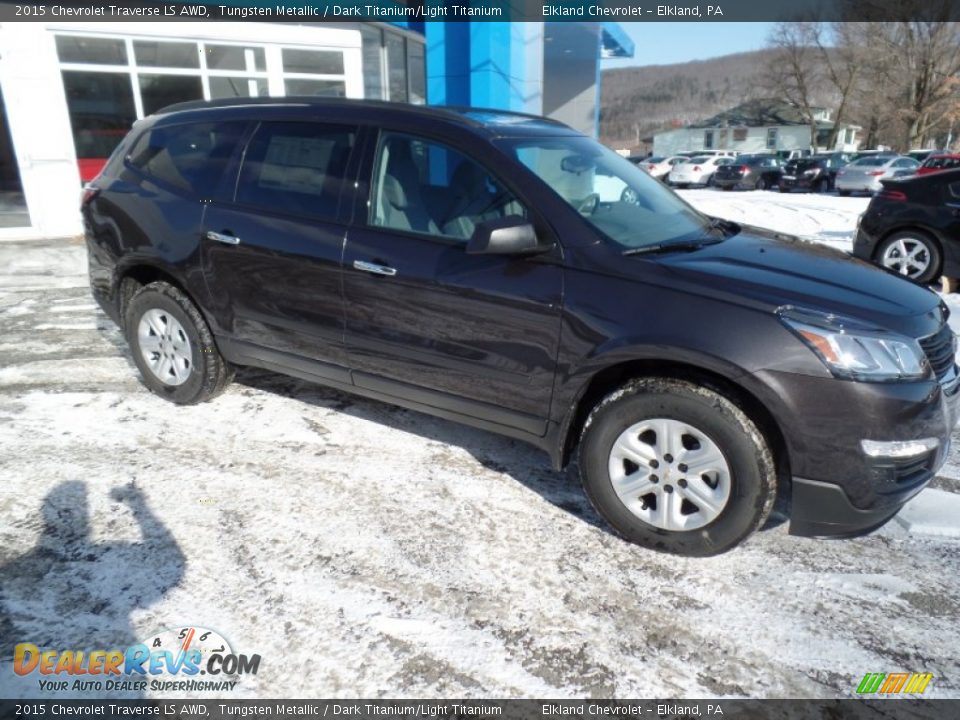 2015 Chevrolet Traverse LS AWD Tungsten Metallic / Dark Titanium/Light Titanium Photo #3