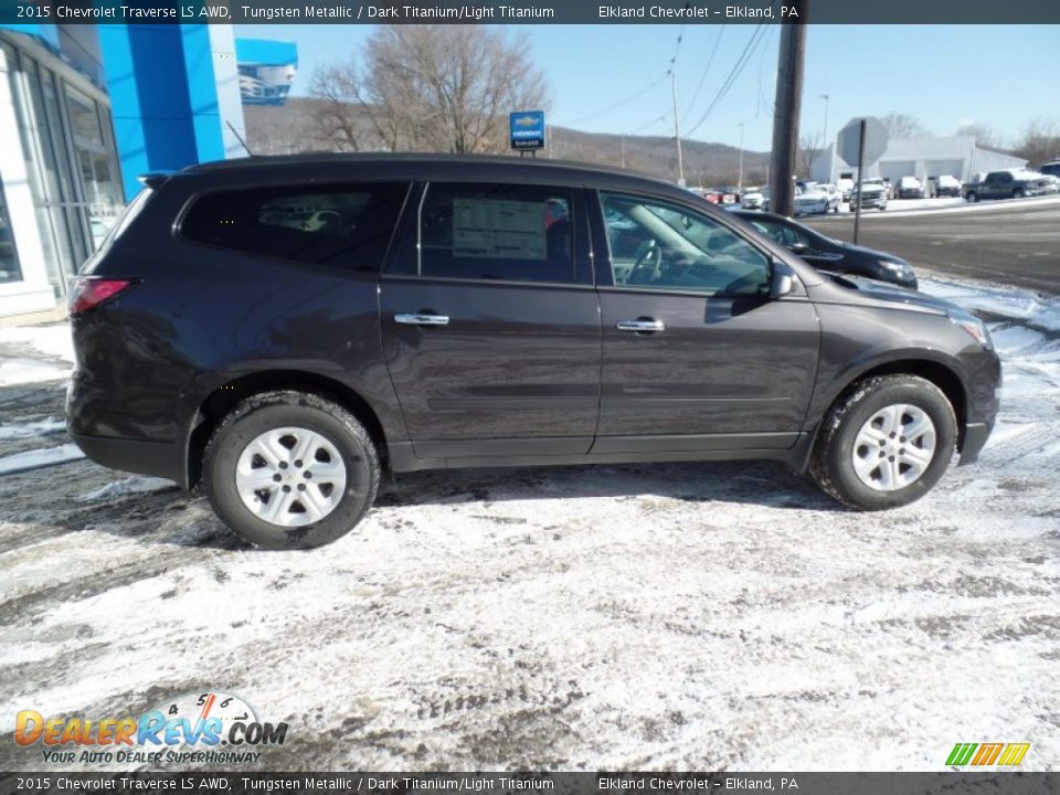 2015 Chevrolet Traverse LS AWD Tungsten Metallic / Dark Titanium/Light Titanium Photo #4