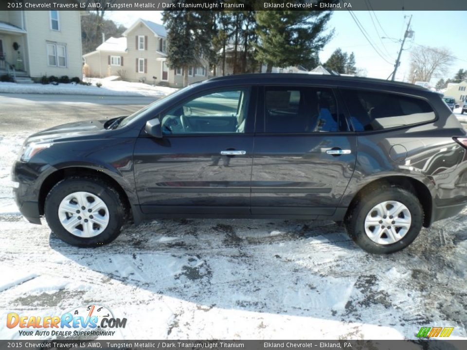 2015 Chevrolet Traverse LS AWD Tungsten Metallic / Dark Titanium/Light Titanium Photo #8