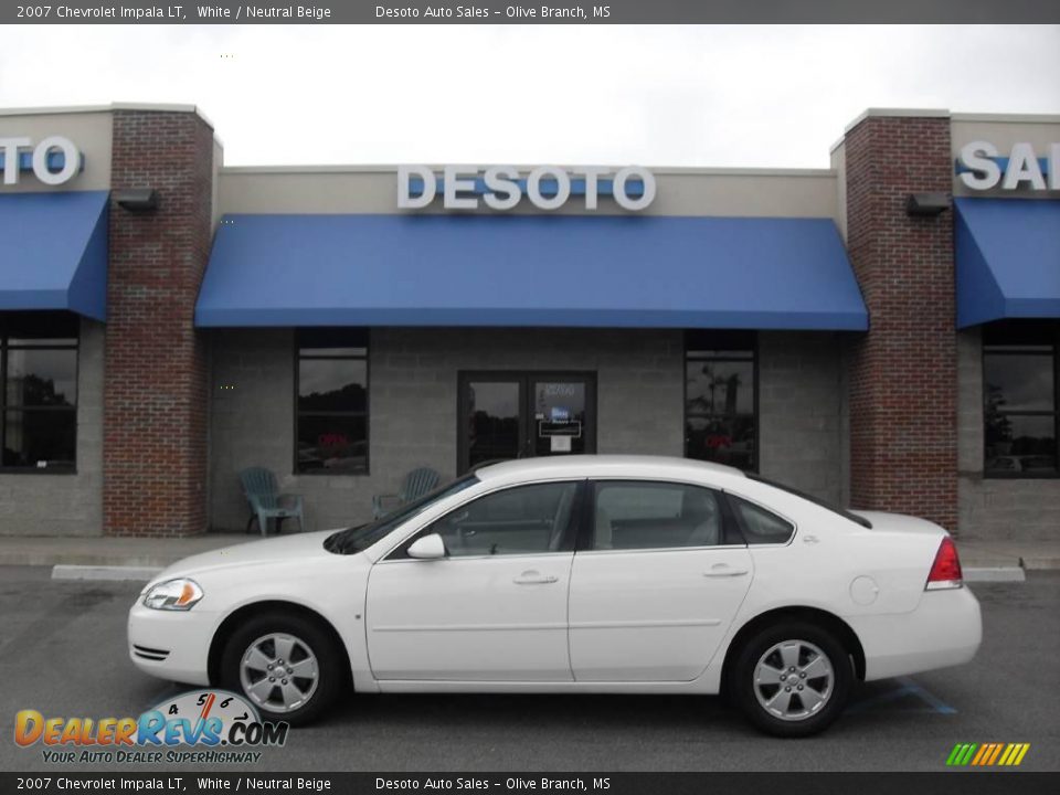 2007 Chevrolet Impala LT White / Neutral Beige Photo #1