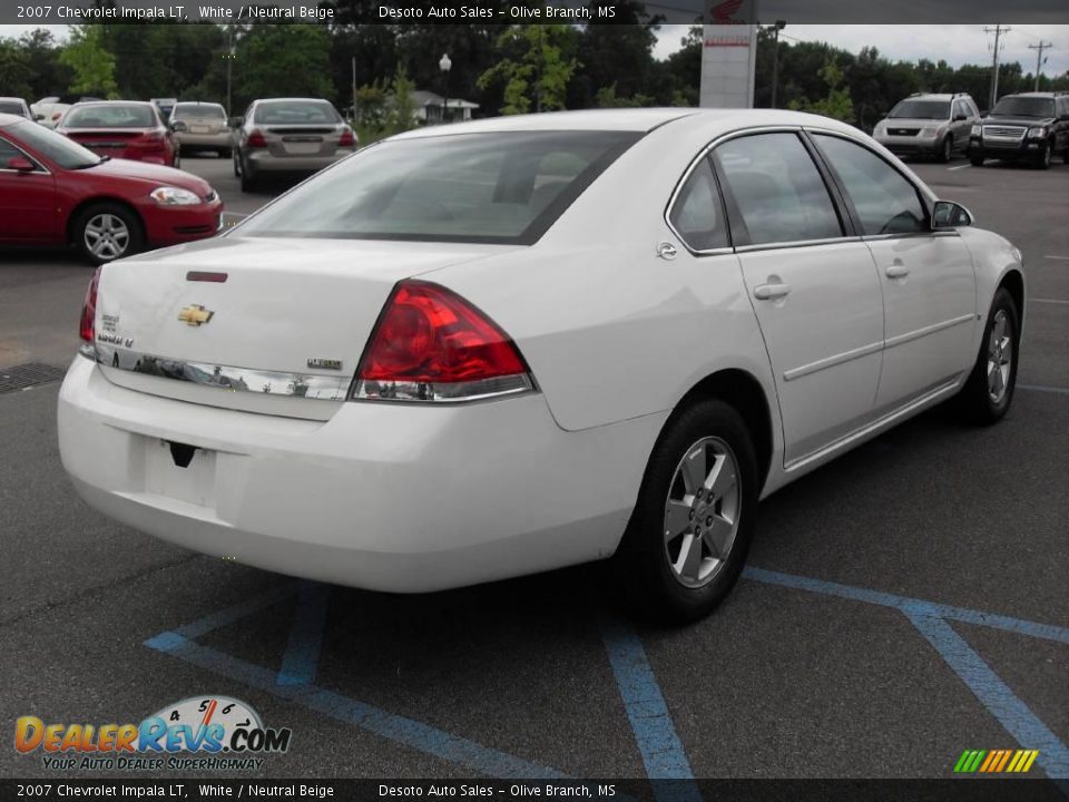 2007 Chevrolet Impala LT White / Neutral Beige Photo #6