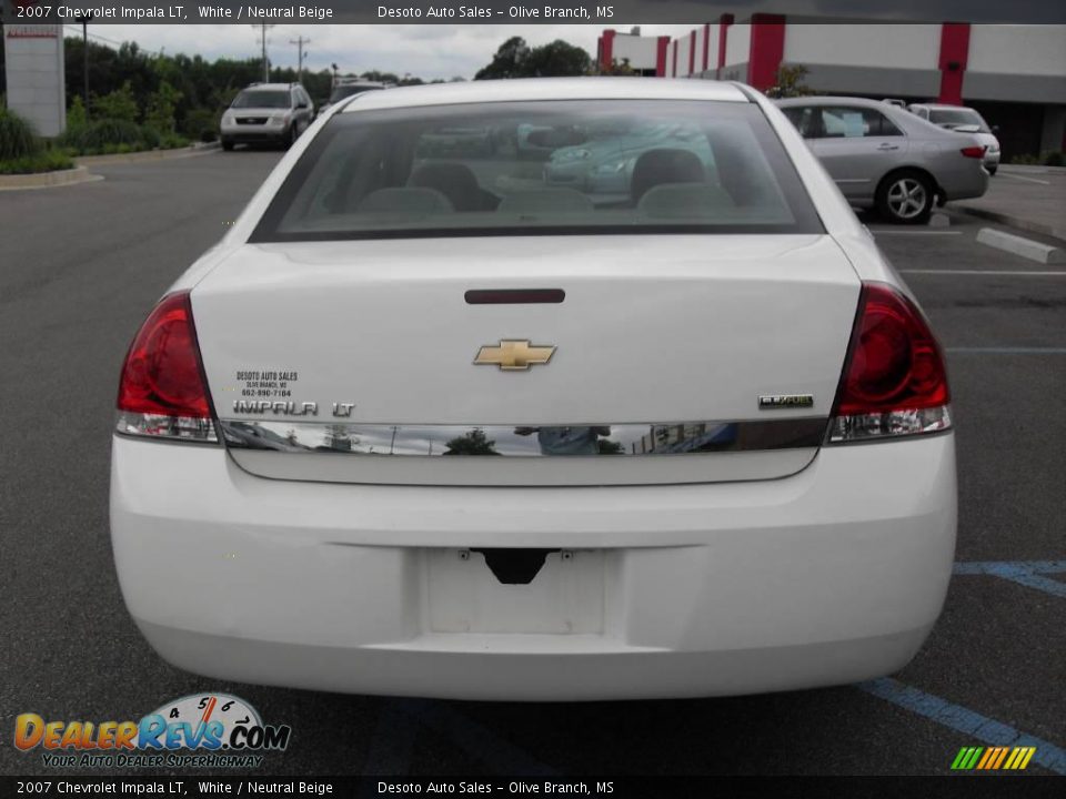 2007 Chevrolet Impala LT White / Neutral Beige Photo #7