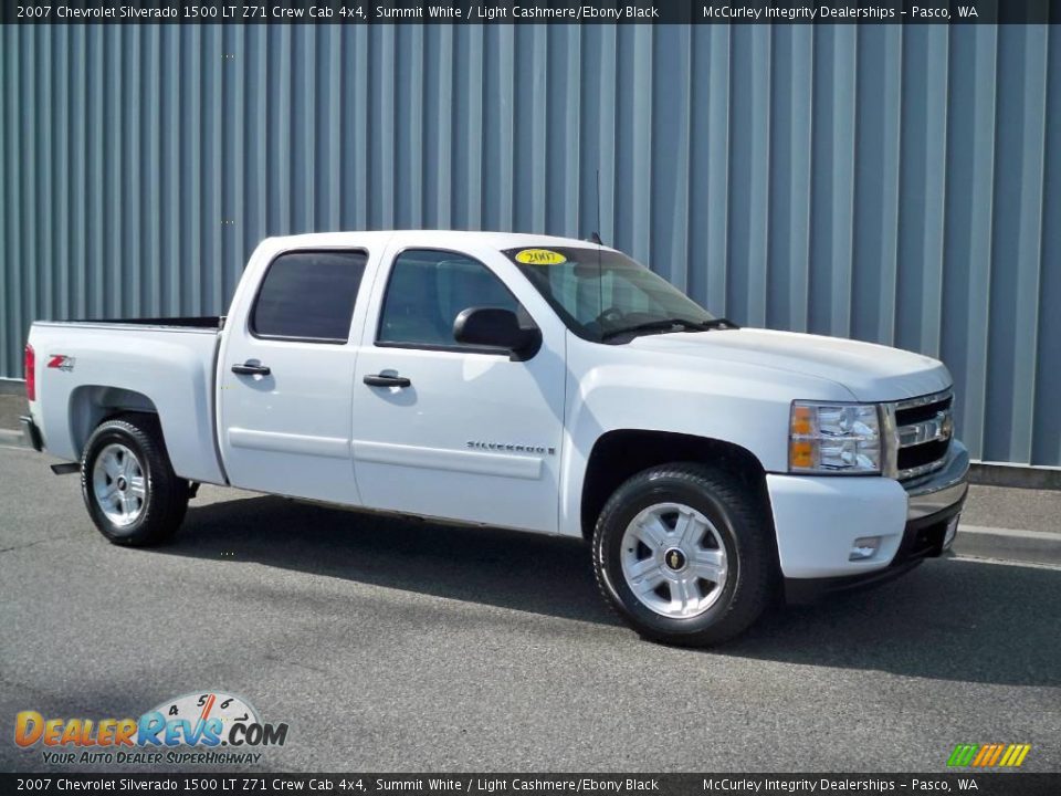 2007 Chevrolet Silverado 1500 LT Z71 Crew Cab 4x4 Summit White / Light Cashmere/Ebony Black Photo #1