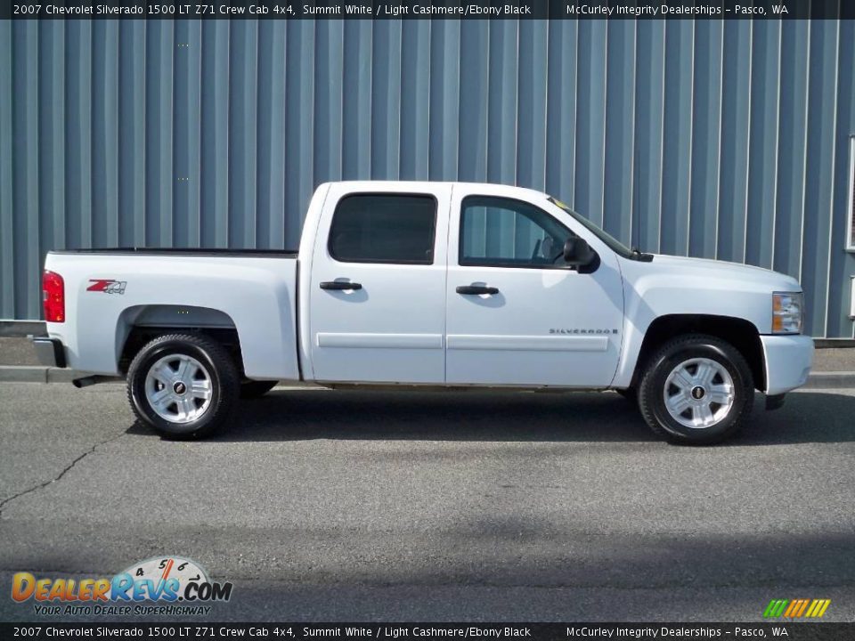 2007 Chevrolet Silverado 1500 LT Z71 Crew Cab 4x4 Summit White / Light Cashmere/Ebony Black Photo #2