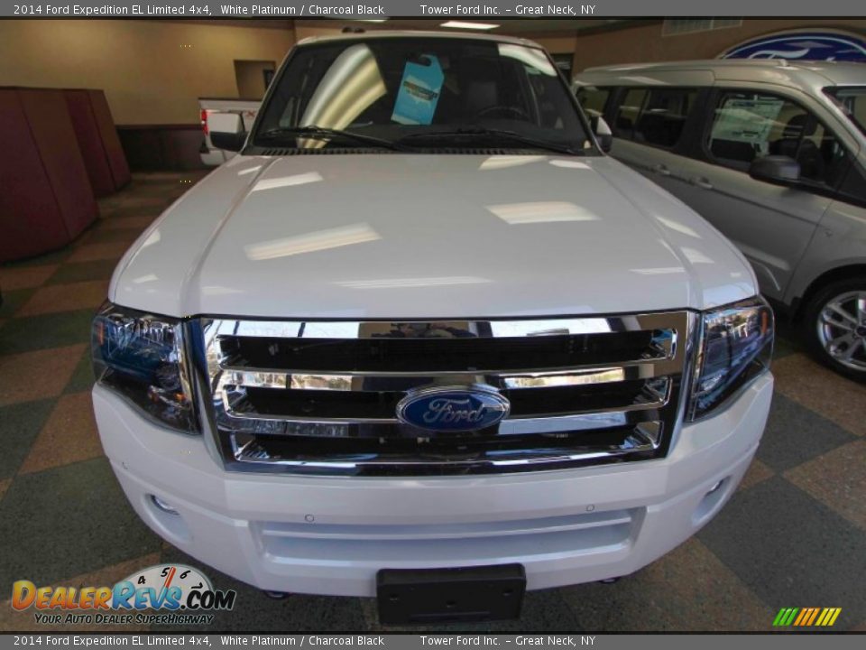 2014 Ford Expedition EL Limited 4x4 White Platinum / Charcoal Black Photo #2