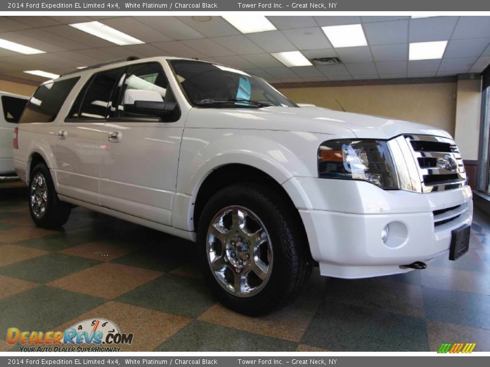 2014 Ford Expedition EL Limited 4x4 White Platinum / Charcoal Black Photo #3