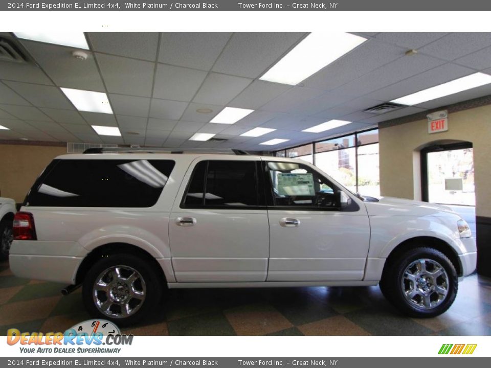 2014 Ford Expedition EL Limited 4x4 White Platinum / Charcoal Black Photo #4
