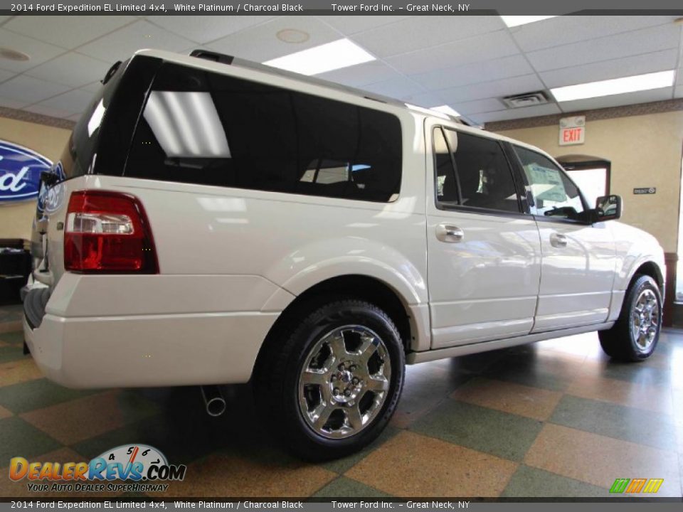 2014 Ford Expedition EL Limited 4x4 White Platinum / Charcoal Black Photo #5