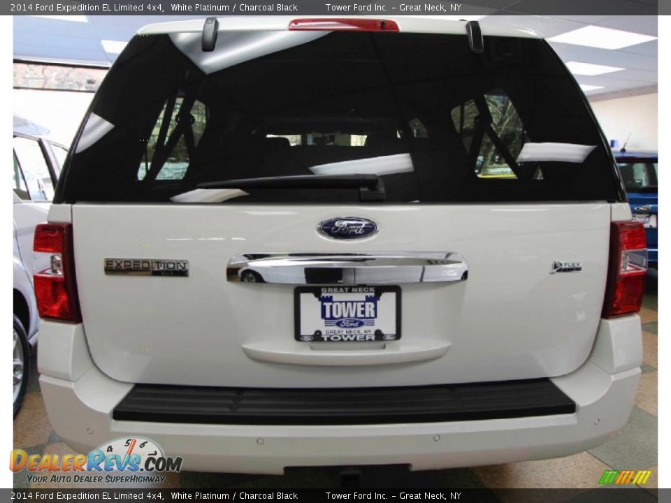 2014 Ford Expedition EL Limited 4x4 White Platinum / Charcoal Black Photo #6