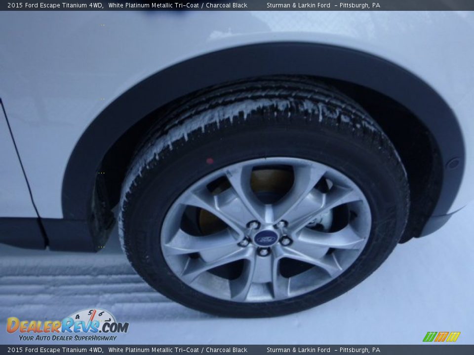 2015 Ford Escape Titanium 4WD White Platinum Metallic Tri-Coat / Charcoal Black Photo #8