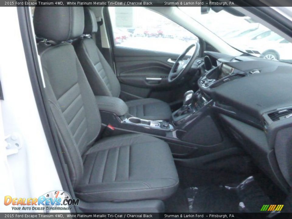 2015 Ford Escape Titanium 4WD White Platinum Metallic Tri-Coat / Charcoal Black Photo #9
