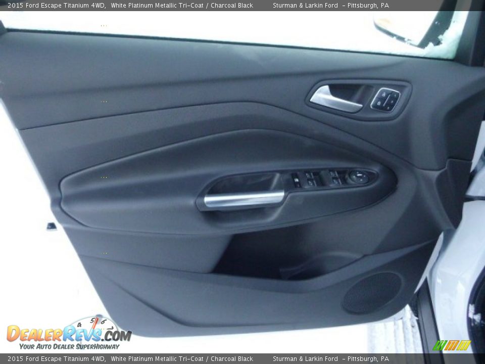 2015 Ford Escape Titanium 4WD White Platinum Metallic Tri-Coat / Charcoal Black Photo #11