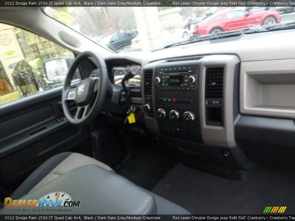 2012 Dodge Ram 1500 ST Quad Cab 4x4 Black / Dark Slate Gray/Medium Graystone Photo #13