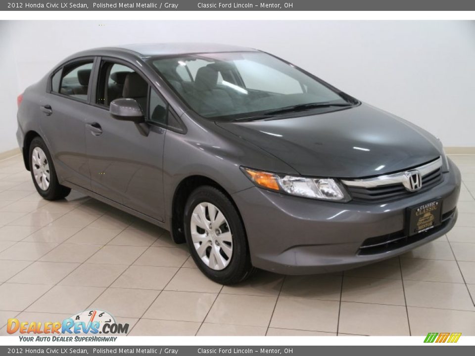 2012 Honda Civic LX Sedan Polished Metal Metallic / Gray Photo #1