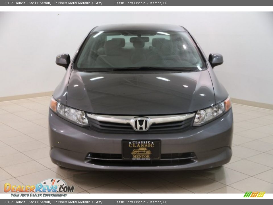 2012 Honda Civic LX Sedan Polished Metal Metallic / Gray Photo #2
