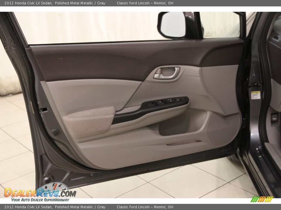 2012 Honda Civic LX Sedan Polished Metal Metallic / Gray Photo #4