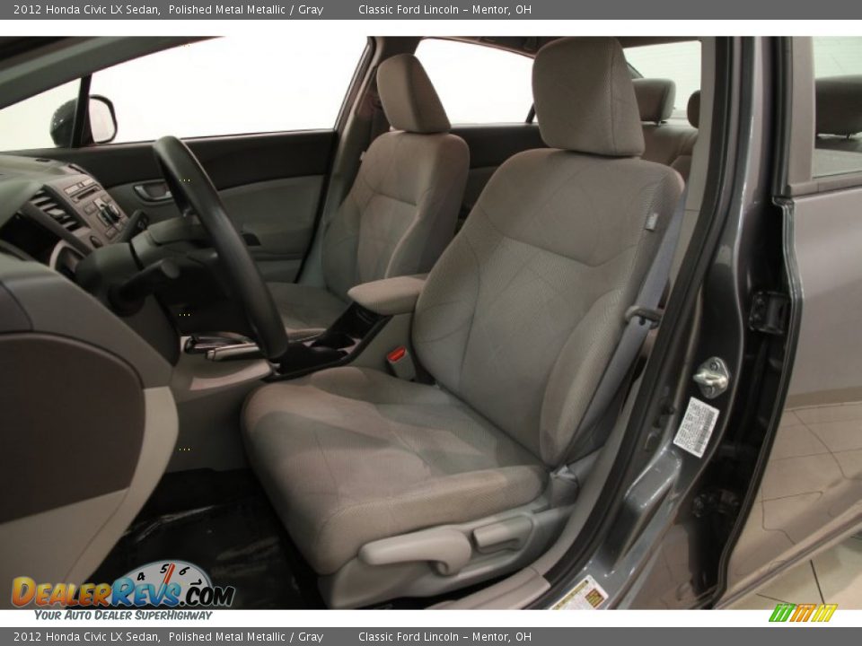 2012 Honda Civic LX Sedan Polished Metal Metallic / Gray Photo #5