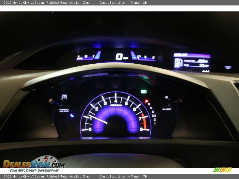 2012 Honda Civic LX Sedan Polished Metal Metallic / Gray Photo #7
