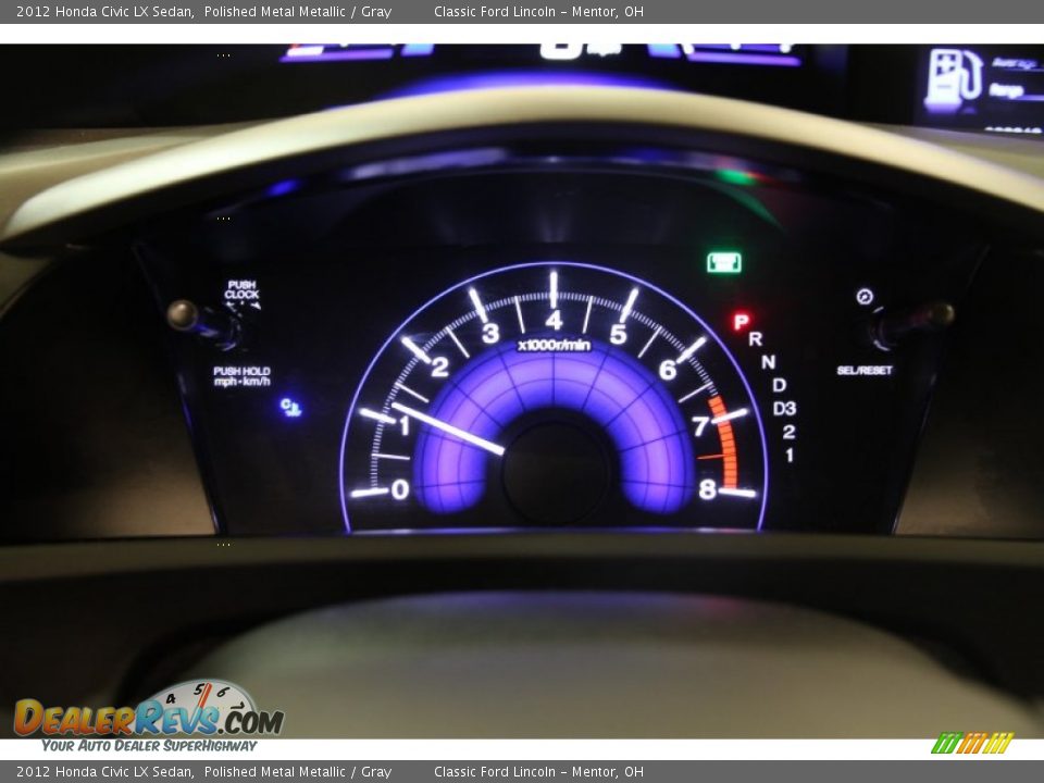 2012 Honda Civic LX Sedan Polished Metal Metallic / Gray Photo #8