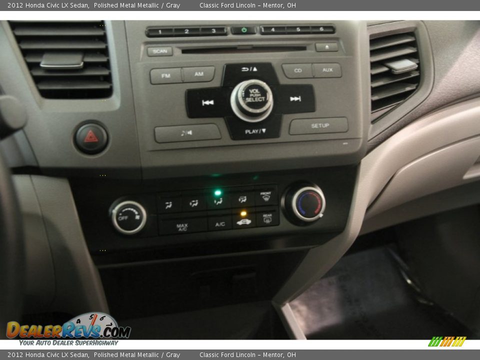 2012 Honda Civic LX Sedan Polished Metal Metallic / Gray Photo #10