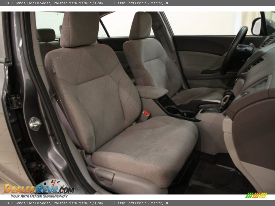 2012 Honda Civic LX Sedan Polished Metal Metallic / Gray Photo #12