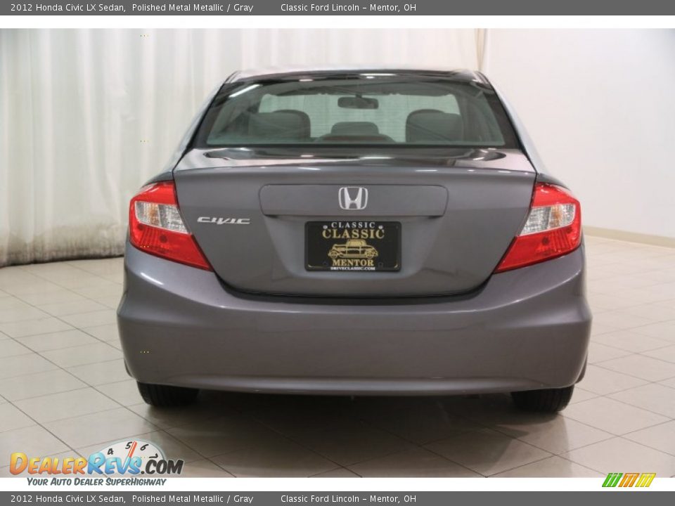 2012 Honda Civic LX Sedan Polished Metal Metallic / Gray Photo #15