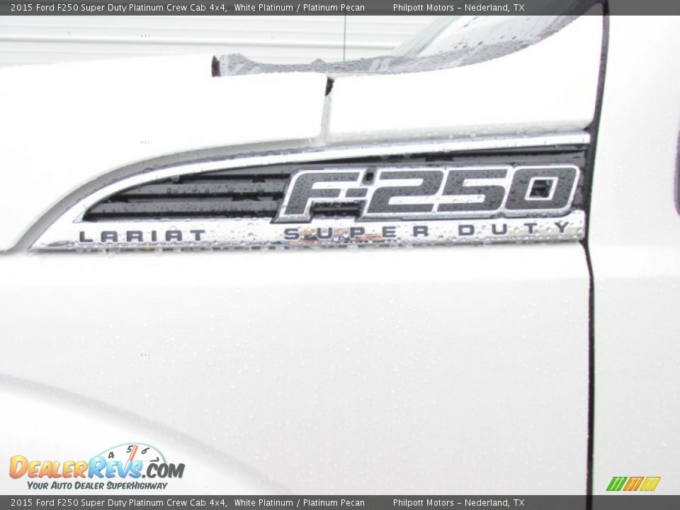 2015 Ford F250 Super Duty Platinum Crew Cab 4x4 White Platinum / Platinum Pecan Photo #14