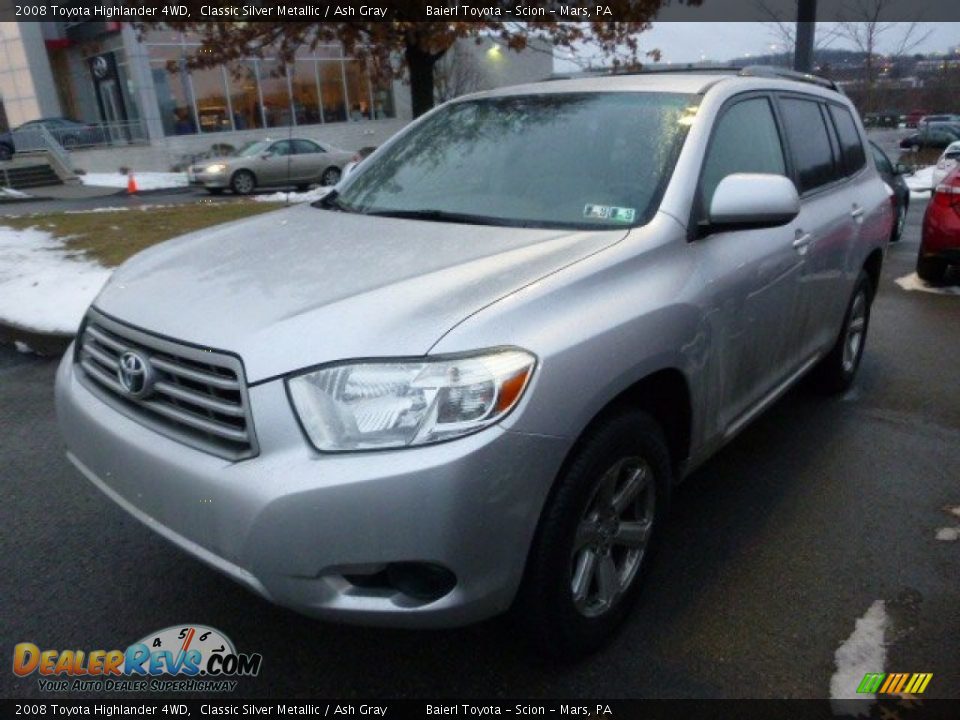 2008 Toyota Highlander 4WD Classic Silver Metallic / Ash Gray Photo #4