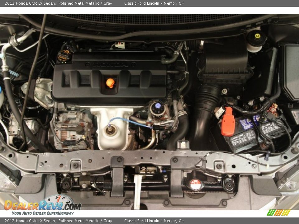 2012 Honda Civic LX Sedan Polished Metal Metallic / Gray Photo #16