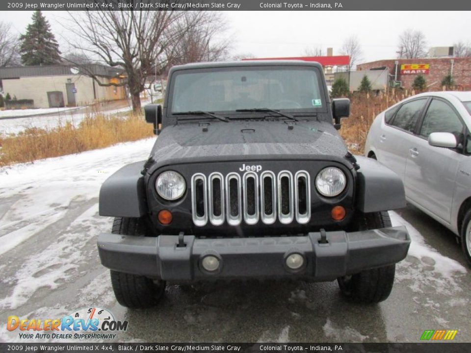 2009 Jeep Wrangler Unlimited X 4x4 Black / Dark Slate Gray/Medium Slate Gray Photo #2