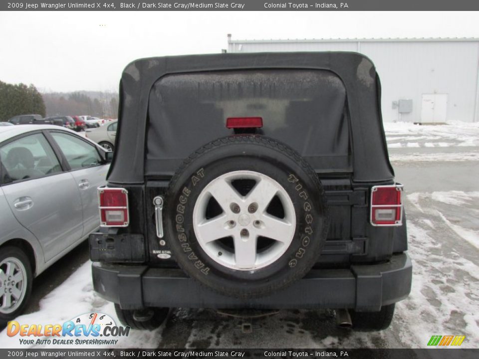 2009 Jeep Wrangler Unlimited X 4x4 Black / Dark Slate Gray/Medium Slate Gray Photo #5