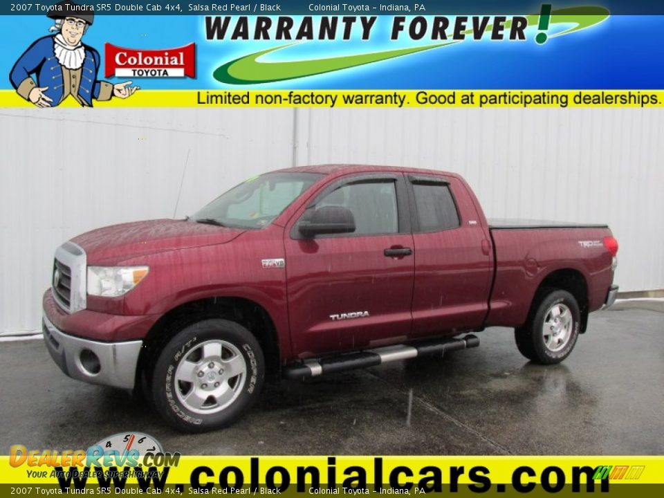 2007 Toyota Tundra SR5 Double Cab 4x4 Salsa Red Pearl / Black Photo #1