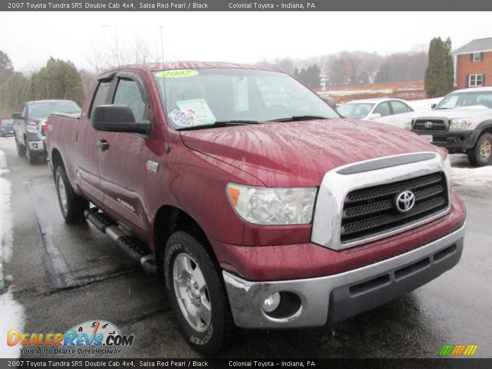 2007 Toyota Tundra SR5 Double Cab 4x4 Salsa Red Pearl / Black Photo #9