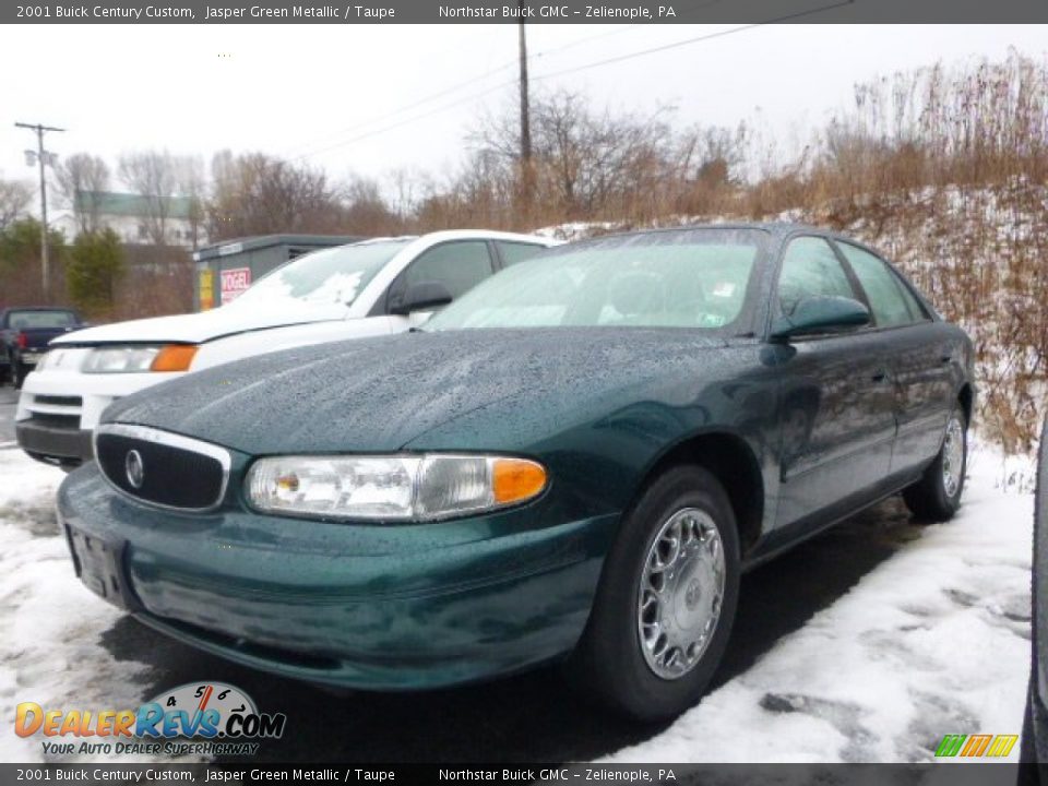 2001 Buick Century Custom Jasper Green Metallic / Taupe Photo #1