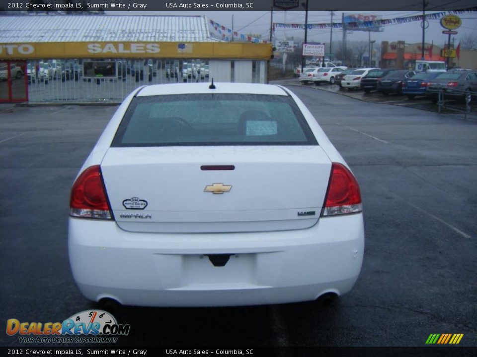 2012 Chevrolet Impala LS Summit White / Gray Photo #4