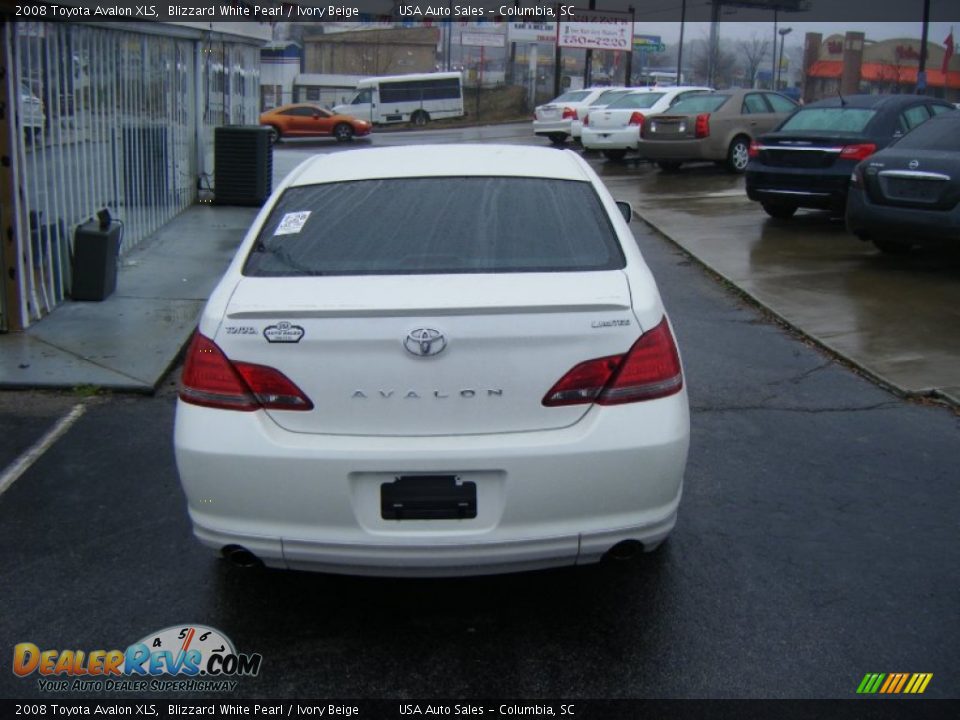 2008 Toyota Avalon XLS Blizzard White Pearl / Ivory Beige Photo #4