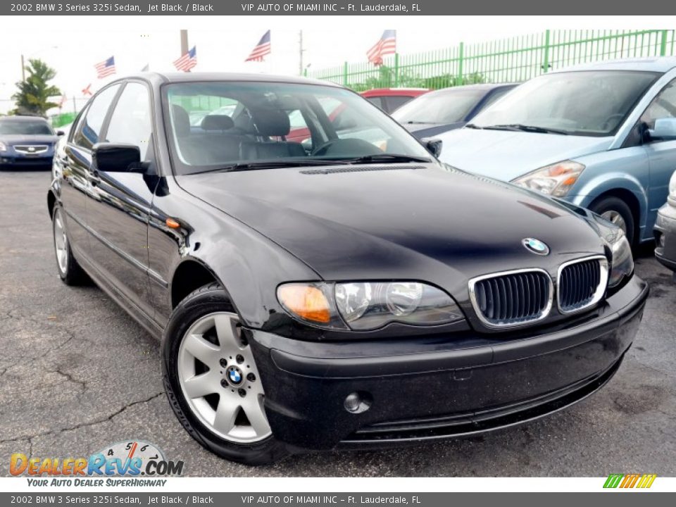 2002 BMW 3 Series 325i Sedan Jet Black / Black Photo #1