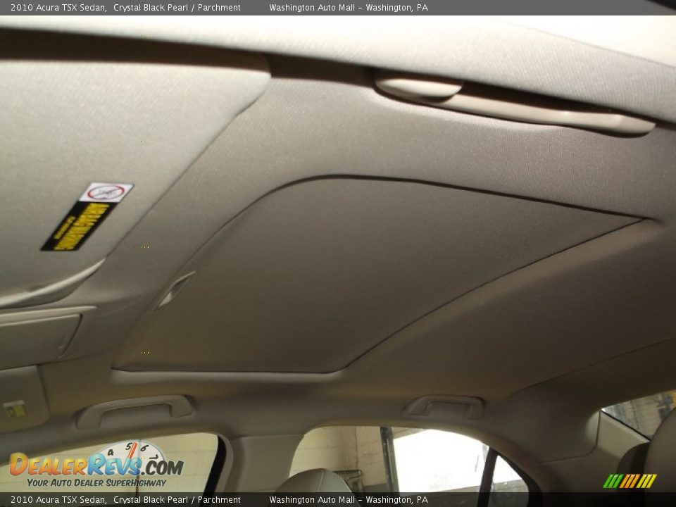 2010 Acura TSX Sedan Crystal Black Pearl / Parchment Photo #12