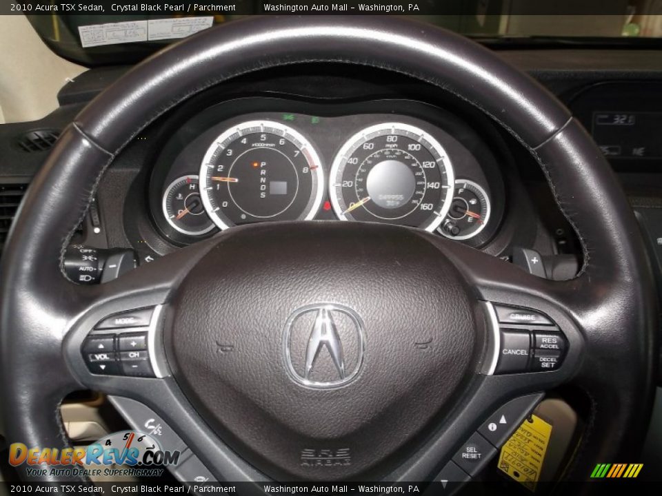 2010 Acura TSX Sedan Crystal Black Pearl / Parchment Photo #15
