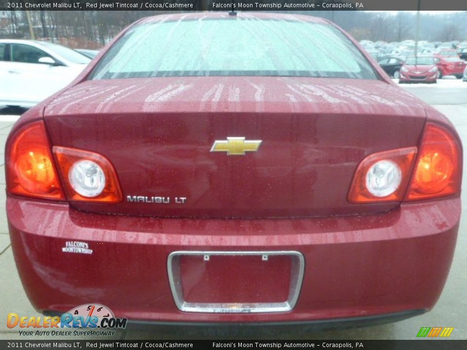 2011 Chevrolet Malibu LT Red Jewel Tintcoat / Cocoa/Cashmere Photo #7