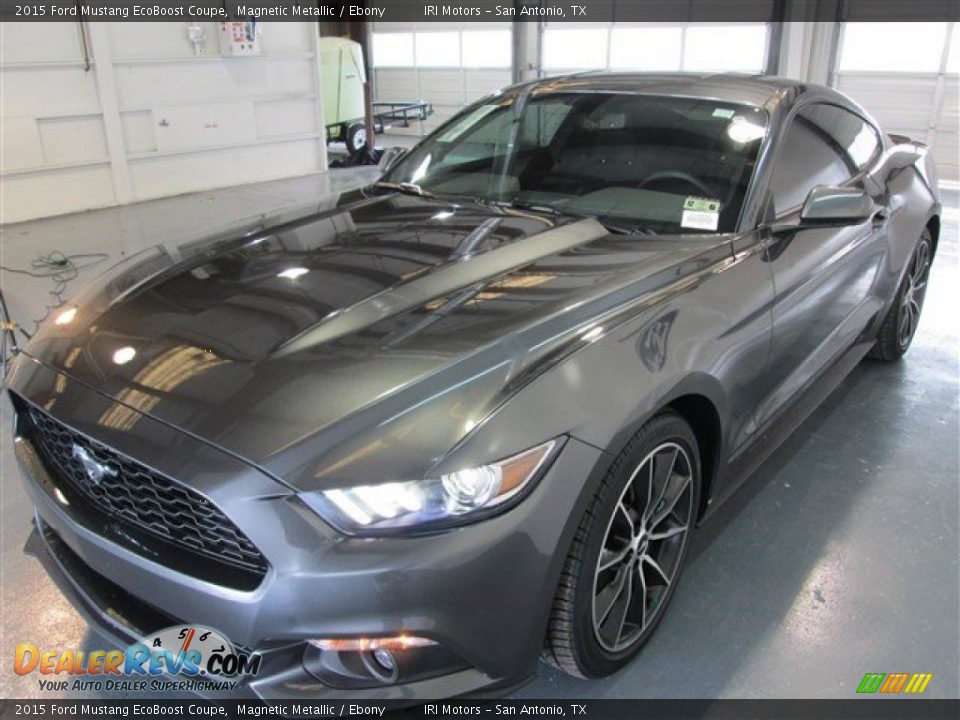 2015 Ford Mustang EcoBoost Coupe Magnetic Metallic / Ebony Photo #3