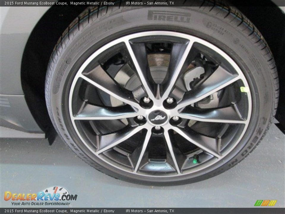 2015 Ford Mustang EcoBoost Coupe Magnetic Metallic / Ebony Photo #4