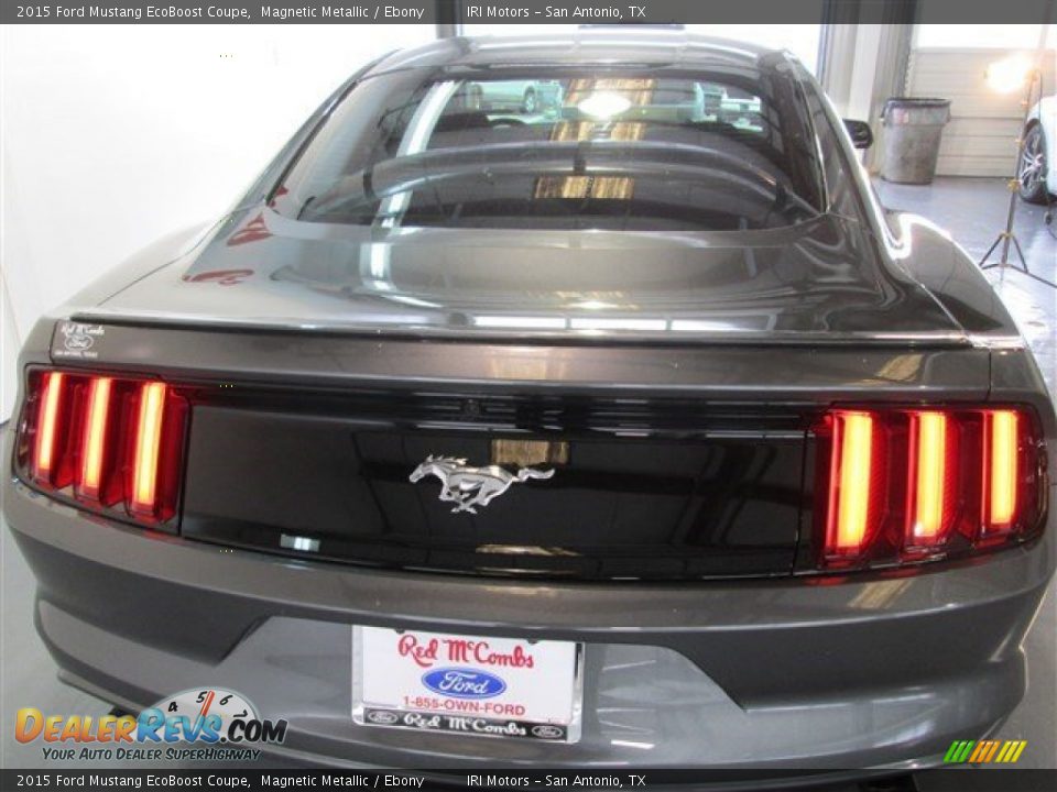 2015 Ford Mustang EcoBoost Coupe Magnetic Metallic / Ebony Photo #5